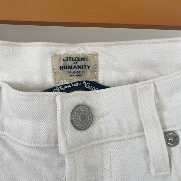 Citizens Of Humanity Olivia Crop White High Rise Slim Jeans - Picture 2 of 8